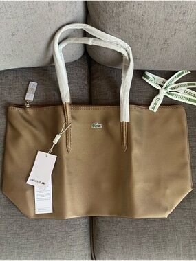 Lacoste L.12.12 Concept Tote handbag Bag Tan NWT